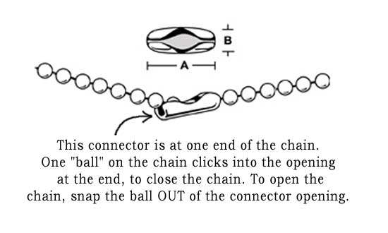 how to open the connector on a blall chain necklace